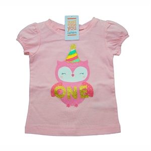 Carter's Girl Shirt One 1 Year Old Birthday 18m